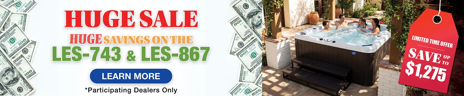 Calspas hot tub being used in a family setting - Leesburg